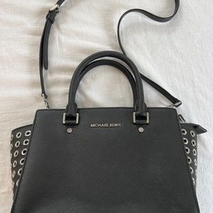 Michael Kors Black Grommet bag
